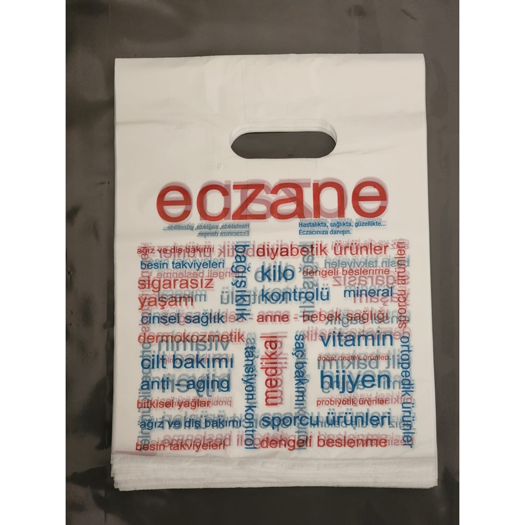 plastex Eczane Poşeti El Geçme Eczane Temalı 24X31 cm Orta Boy 3300 Adet - 10 Kg'lık Paket Diğer Fiyatı