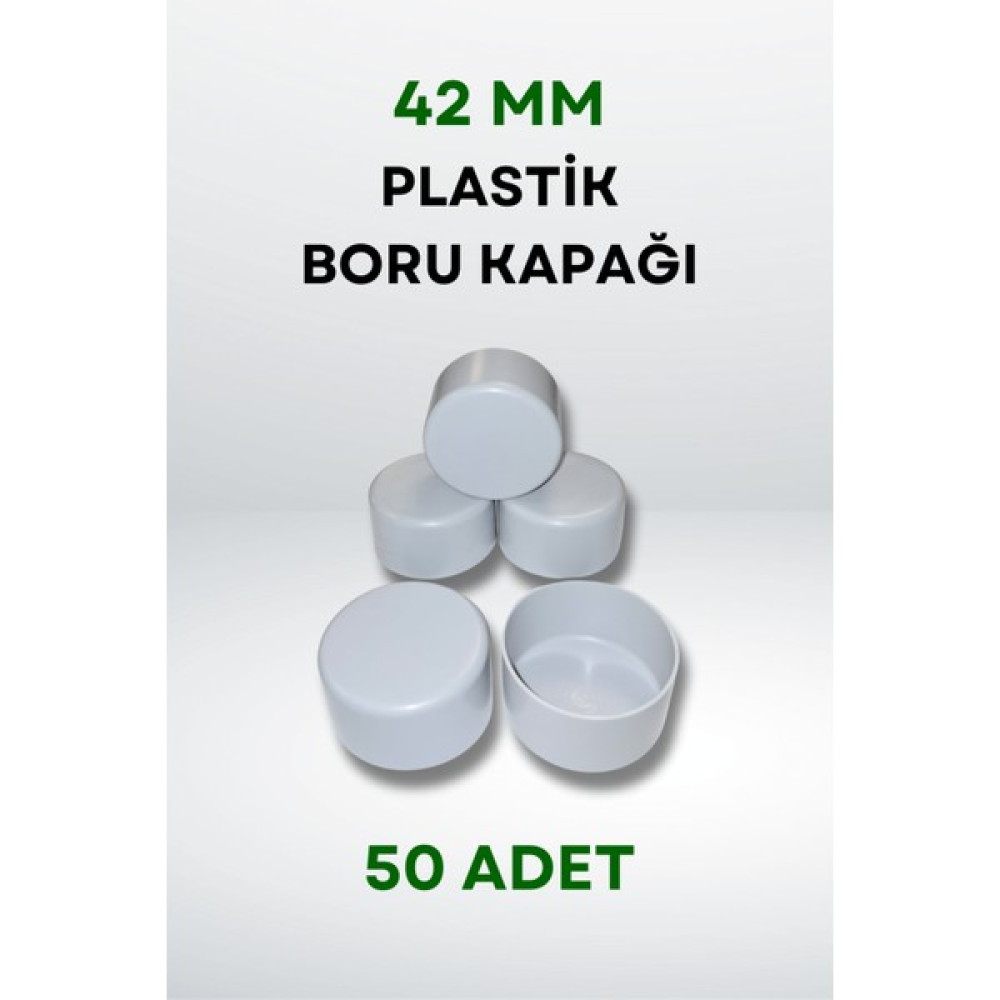 Plastik Boru Kapağı 42 mm (50 Adet) - Açık Gri Oto Boyaları Fiyatı