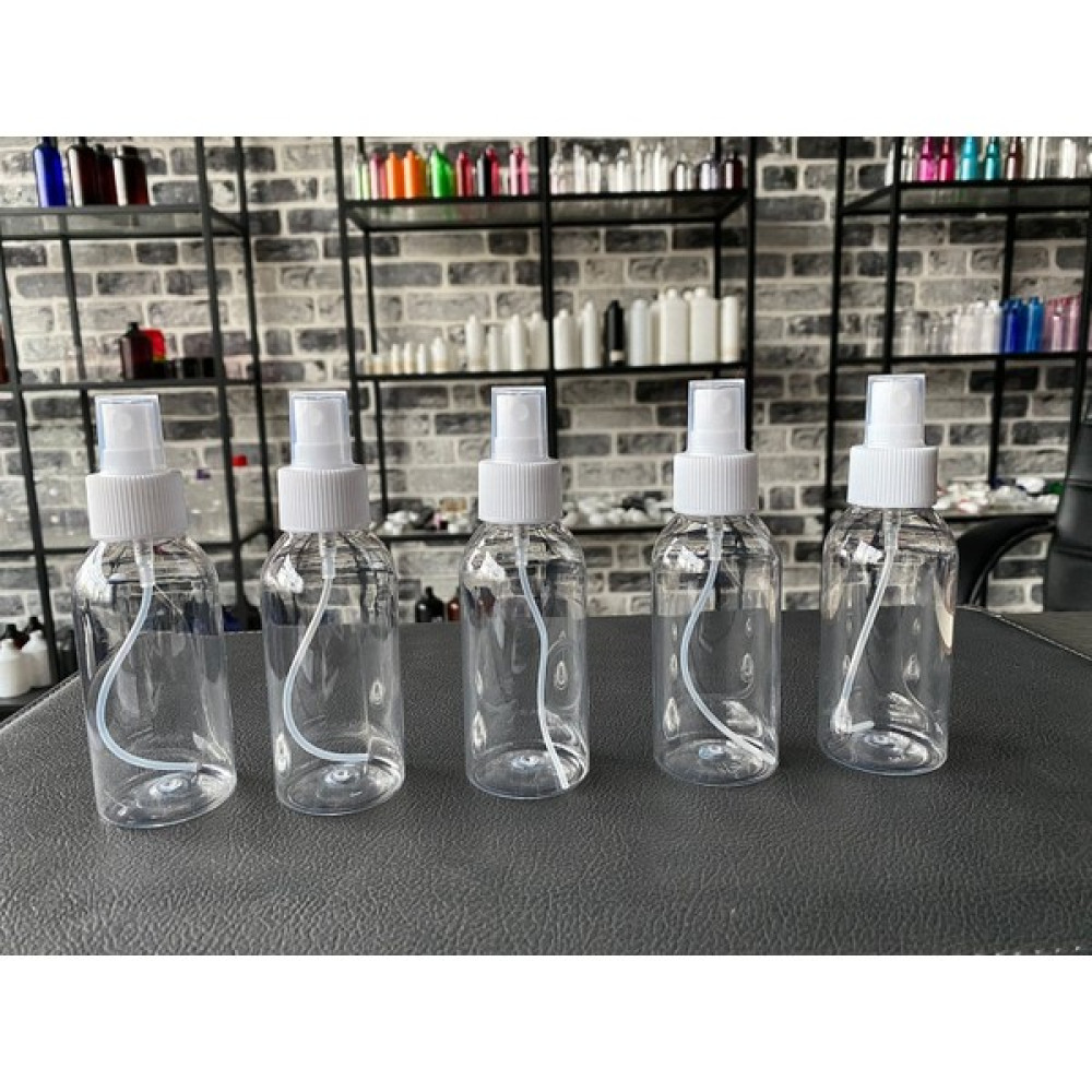 Plastik Boş Şişe Spreyli 100 ml x 5 Adet - Şeffaf Hijyen ve Temizlik Fiyatı
