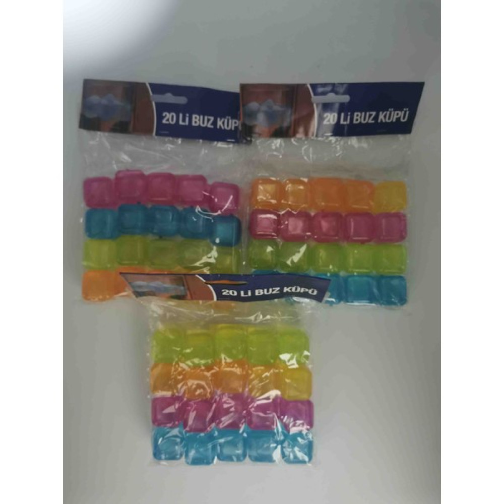 Plastik Buz Küpü (3 Paket, 60 Adet) Mutfak Gereçleri Fiyatı