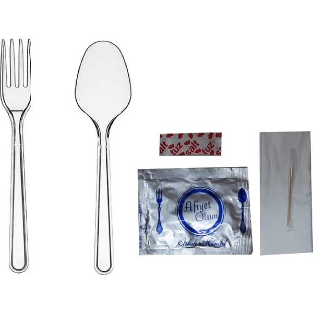 Plastik Çatal+Kaşık Lüx Set (Yemek Seti) 100'lü - 100 Adet Mutfak Sarf Malzemeleri Fiyatı