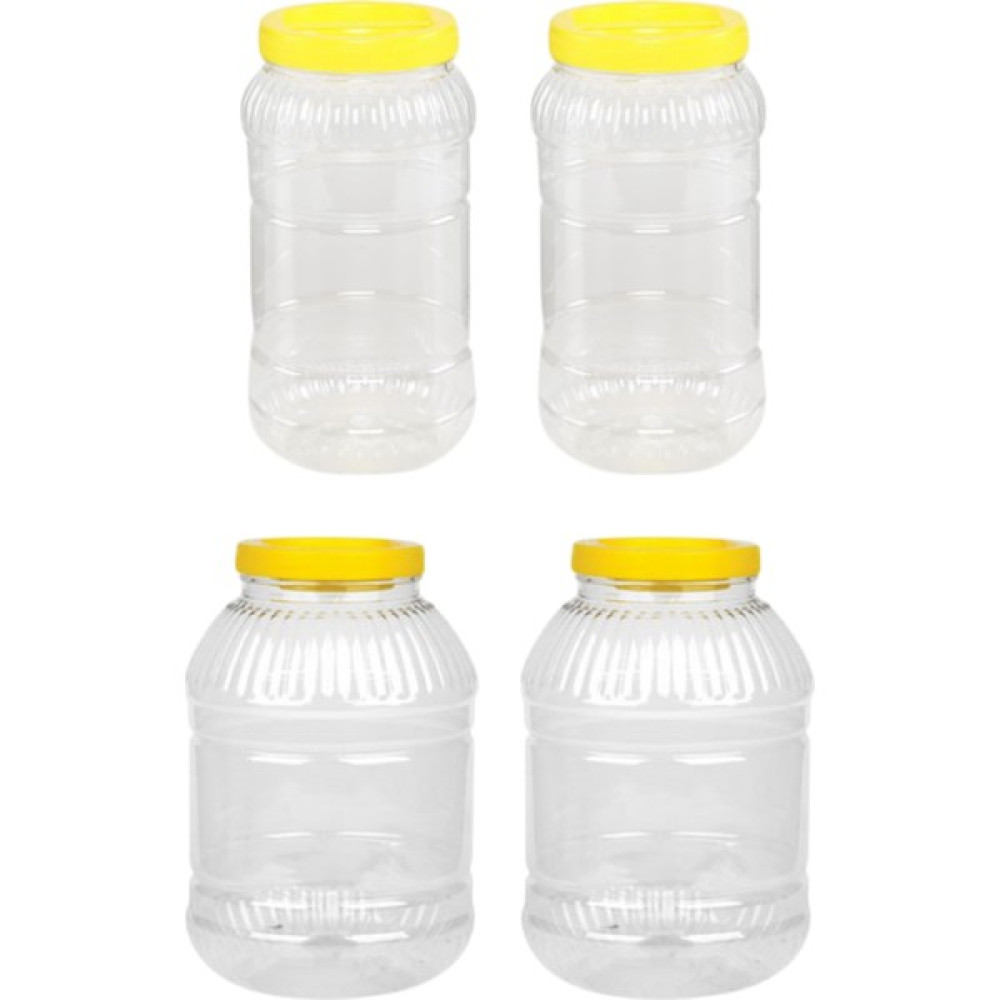 Plastik Kavanoz Pet Bidon Saklama Kabı 5lt+3lt 2'li Set 2 Şer Adet - Şeffaf - 5 lt - 2 Adet Saklama Kapları Fiyatı