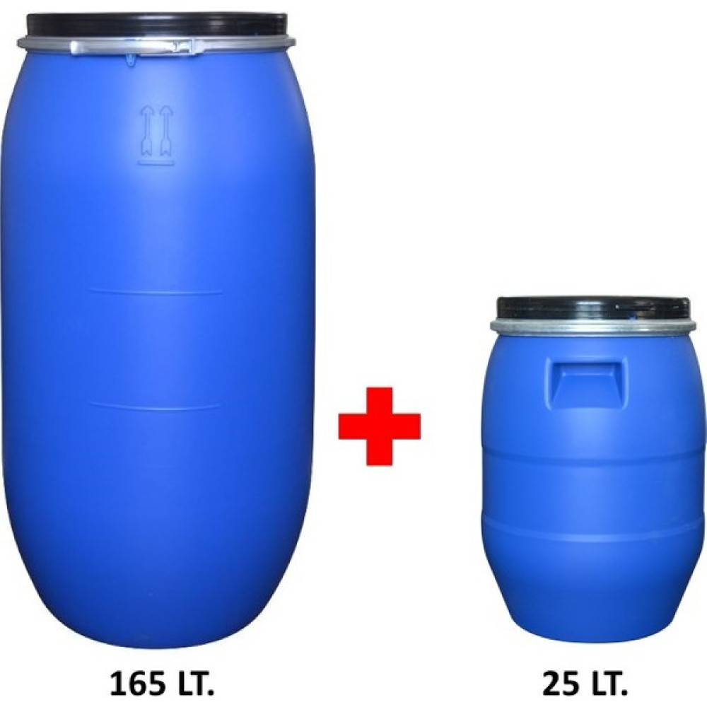 Plastik Varil Seti - 1 Adet 165 Lt. + 1 Adet 25 Lt. Bidon Nalburiye & Hırdavat Fiyatı