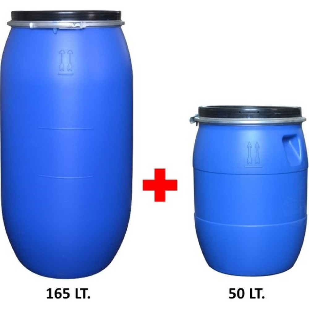 Plastik Varil Seti - 1 Adet 165 Lt. + 1 Adet 50 Lt. Bidon Nalburiye & Hırdavat Fiyatı