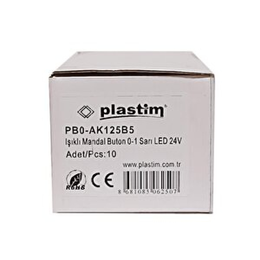 Plastim Plasti̇m Pb0-ak125b5 24v Led Işikli Mandal Buton (1no – Sari) Elektrik ve Aydınlatma Fiyatı