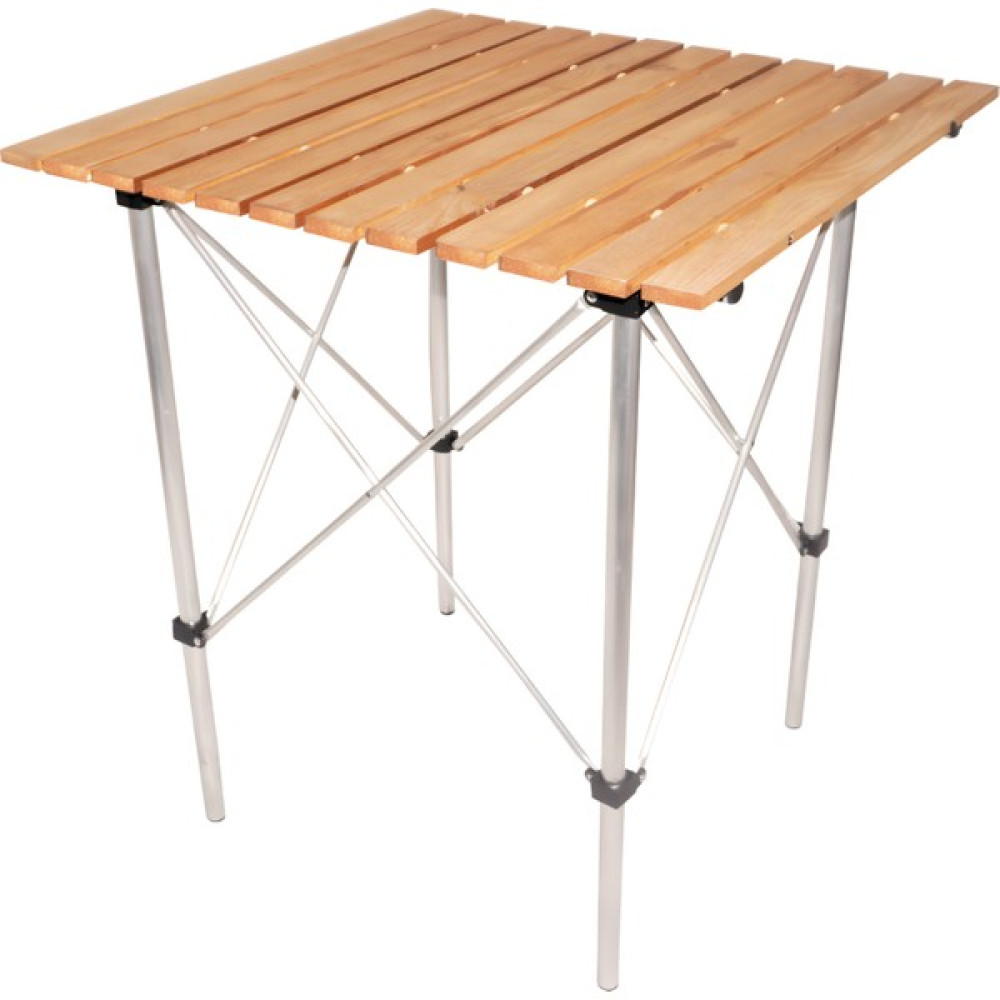 Platin by Orses Alüminyum-Ahşap Katlanabilir Piknik, Balkon, Kamp Masası 60x60x70 Kamp & Piknik Masası Fiyatı