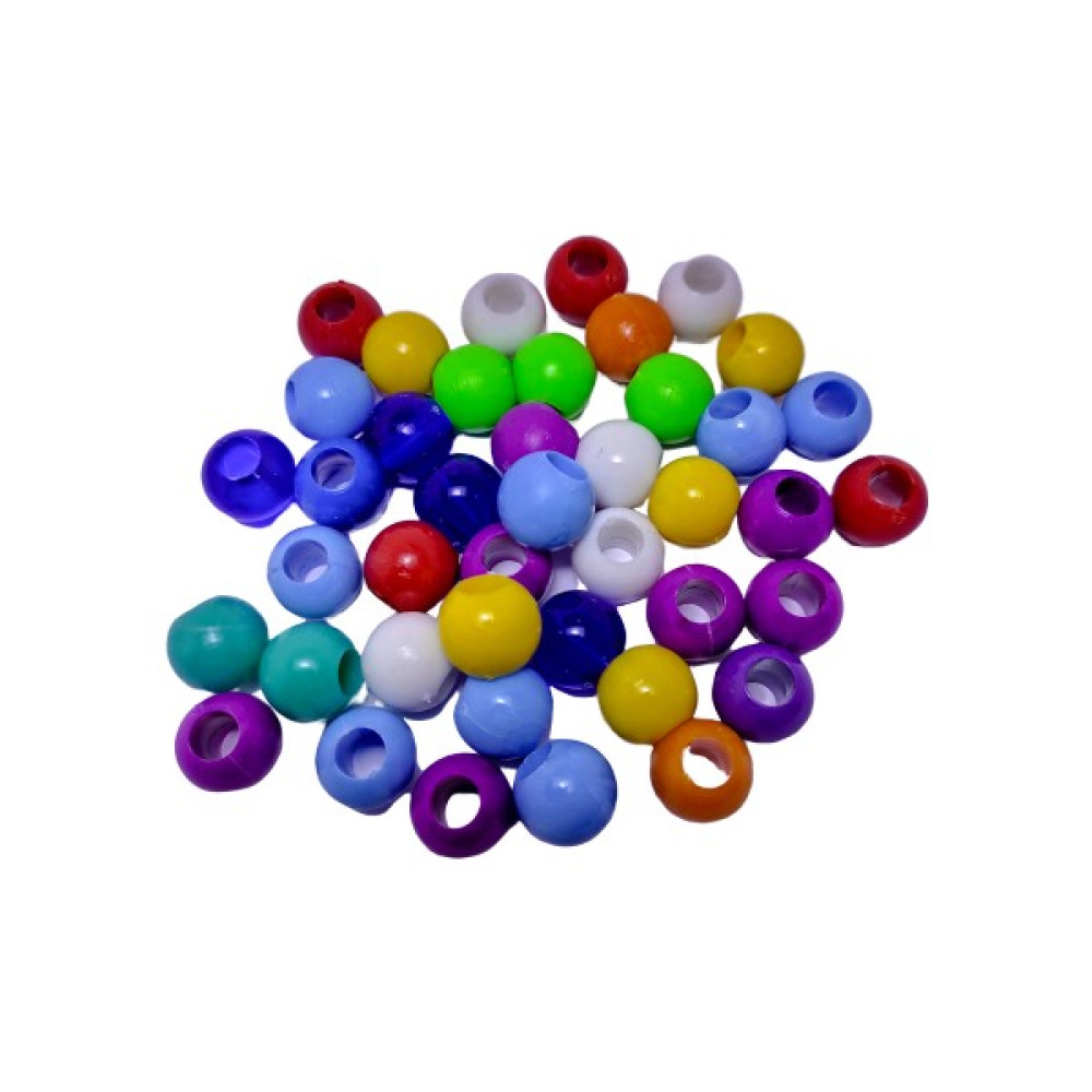 Platin Geniş Delikli Plastik Karışık Renk Süsleme Boncuk 100 g 14 mm Oyun & Hobi Fiyatı