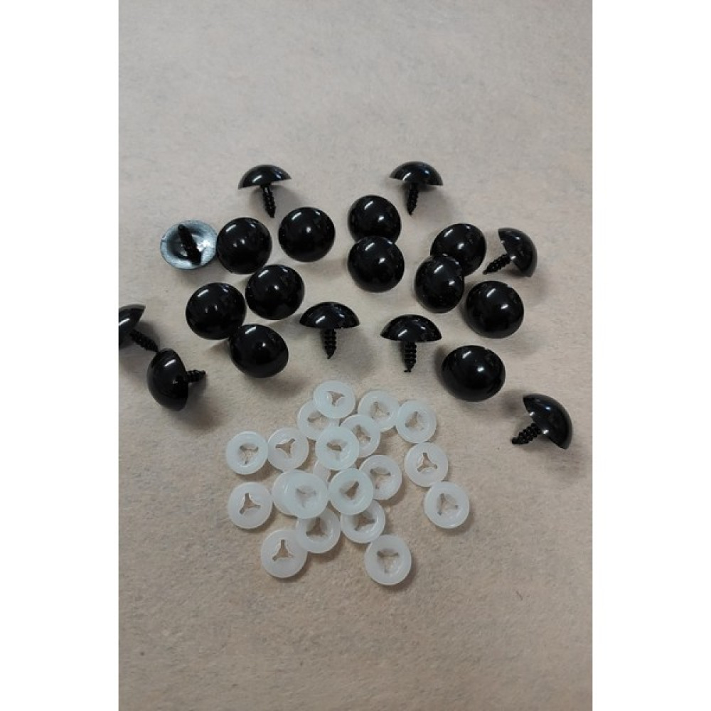 Platin Hediyelik 50 Adet 20 mm Amigurumi Bebek Siyah Vidalı Göz Oyun & Hobi Fiyatı