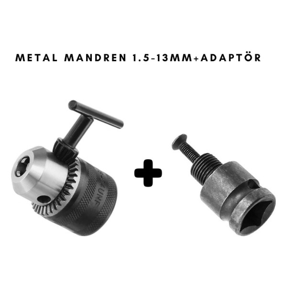 Platin Hırdavat Metal Mandren Anahtarlı 1,5mm - 13MM + Adaptör 1/2 Çevirici Oto Boyaları Fiyatı
