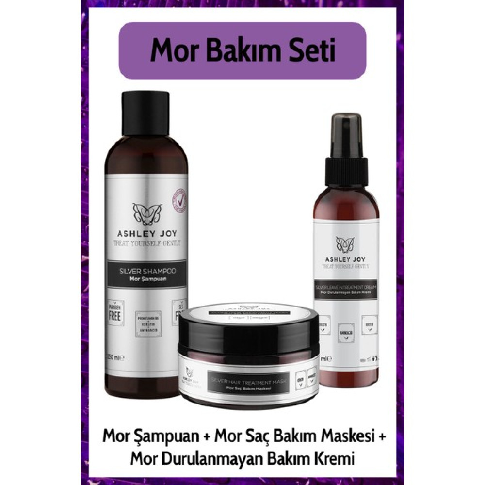 Platin,Sarı Saçlara Özel Turunculaşma Karşıtı Keratin,Aminoasit Kompleksi İçeren 3lü Bakım Seti Saç Bakım Maskeleri & Serumlar & Spreyler Fiyatı