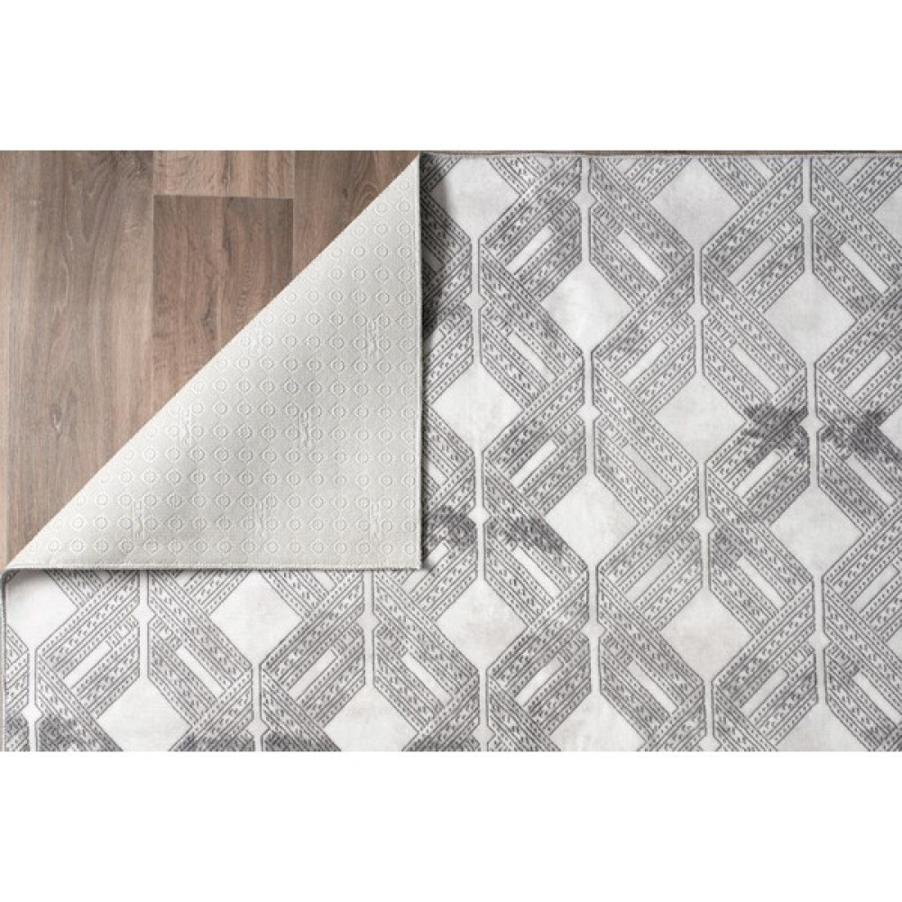 Plato Halı Yıkanabilir Kaymaz Tabanlı Kesme Rulo Halı Saçaklı Yolluk - Gri - 80 x 100 cm Yolluk Fiyatı