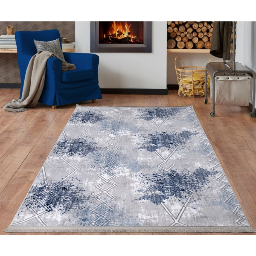 Plato Halı Yıkanabilir Kaymaz Tabanlı Kesme Rulo Halı Saçaklı Yolluk - Gri - 80 x 290 cm Yolluk Fiyatı