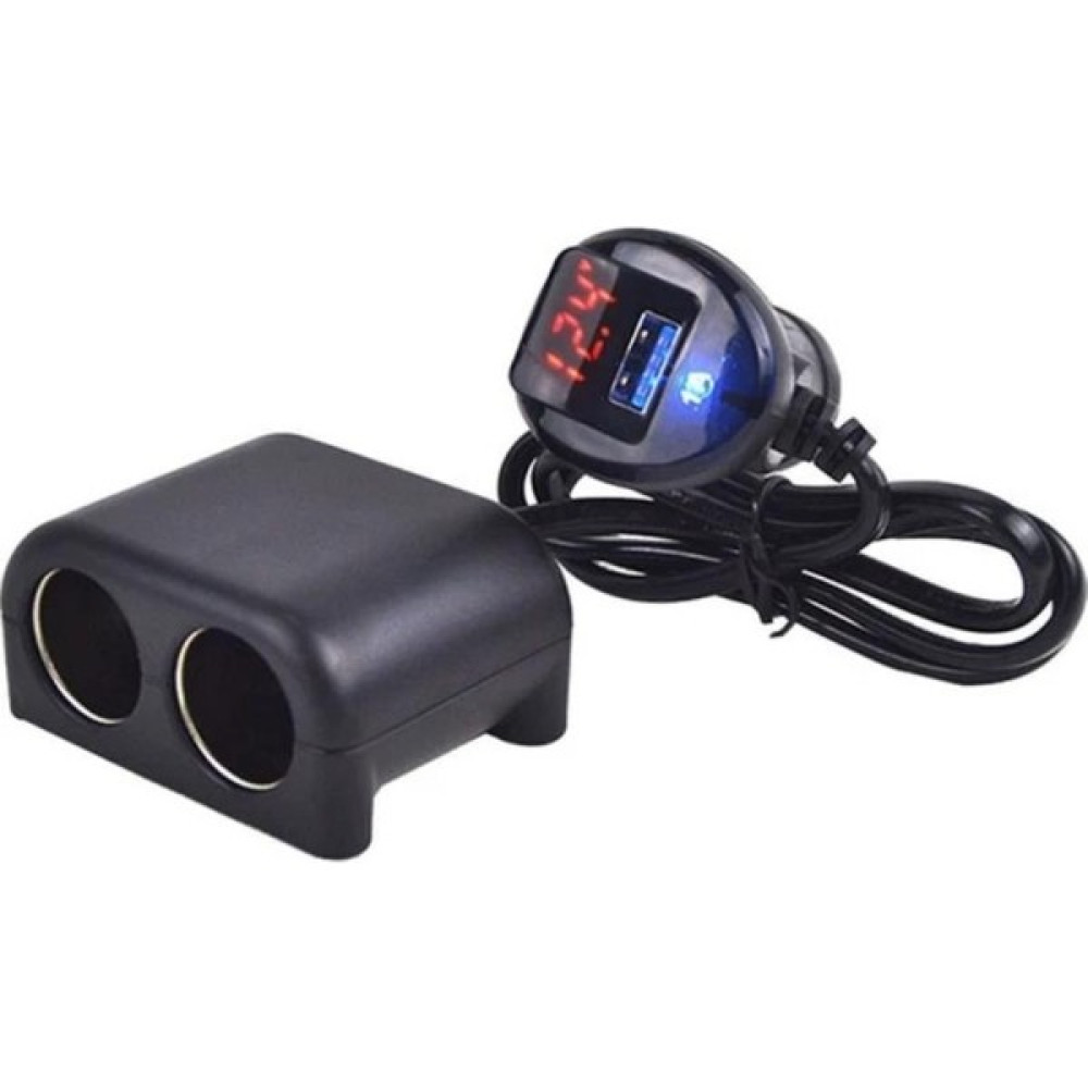 Platoon Olesson Araç Çakmak Şarj Cihazı Dijital Ekranlı 2 Port Çakmak 1 Port USB Çoklayıcı Kablo 12 Volt 24 Volt Uyumlu Oto Boyaları Fiyatı