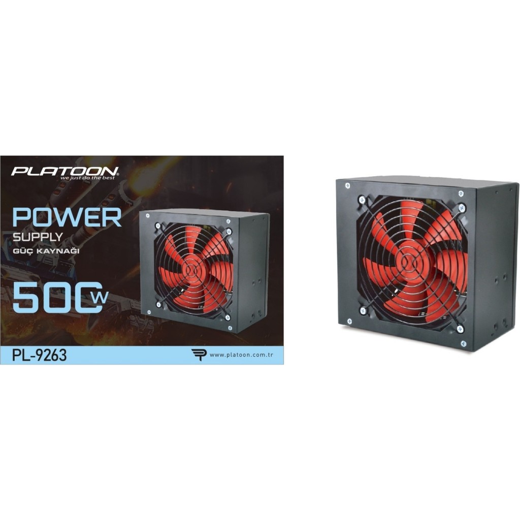 Platoon PL-9261 500W 12CM Kutulu Power Supply Diğer Fiyatı