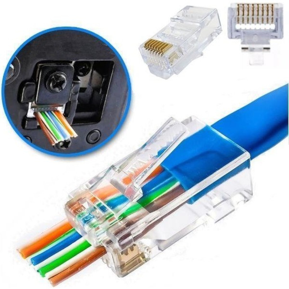 Platoon Yeni Nesil RJ45 Konnektör Ez RJ45 Konnektör 50 Adet Oto Boyaları Fiyatı