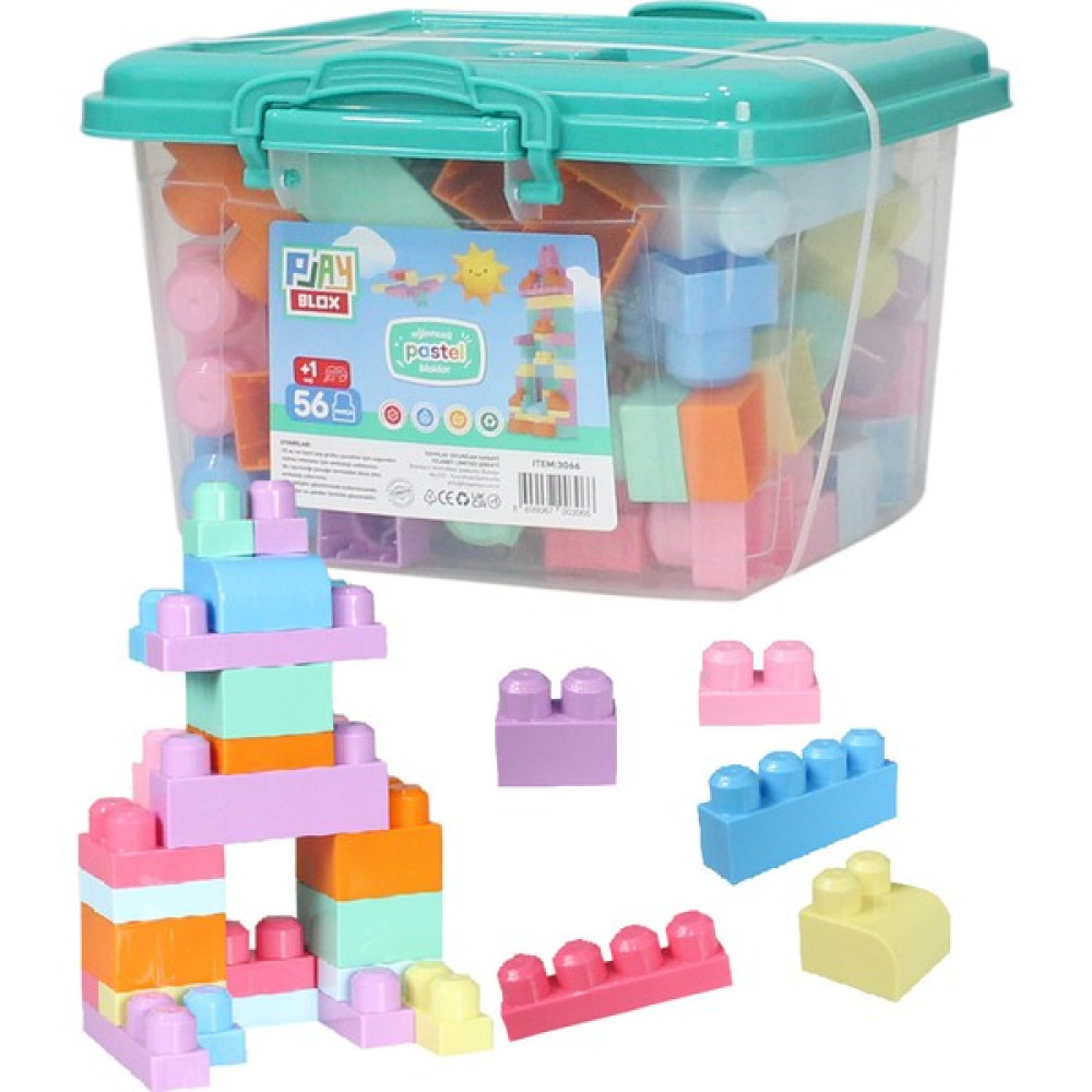 Play Blox 3066 Pastel Renkler Mega Blok Seti 56 Parça Kovalı Legolar ( Yapım Oyuncakları ) Fiyatı