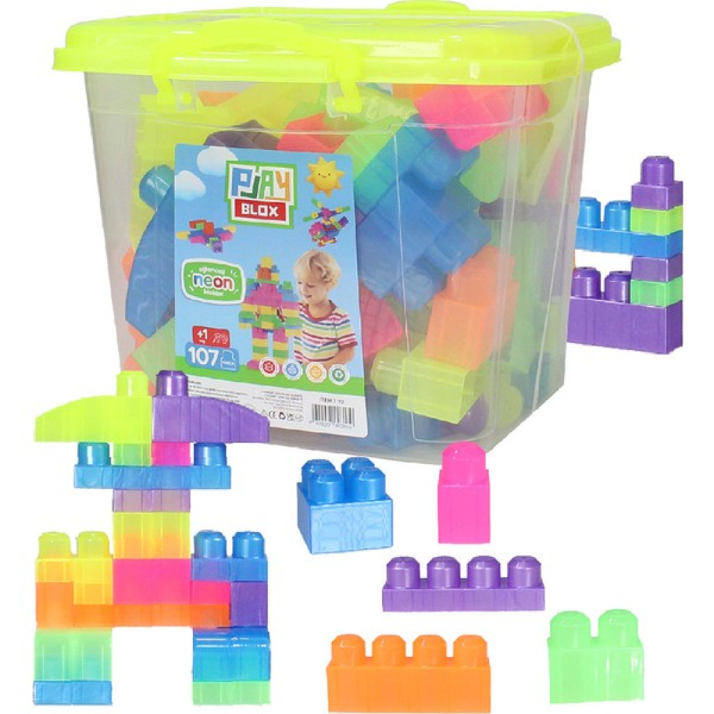 Play Blox 3110 Neon Renkler Mega Blok Seti 107 Parça Kovalı Legolar ( Yapım Oyuncakları ) Fiyatı