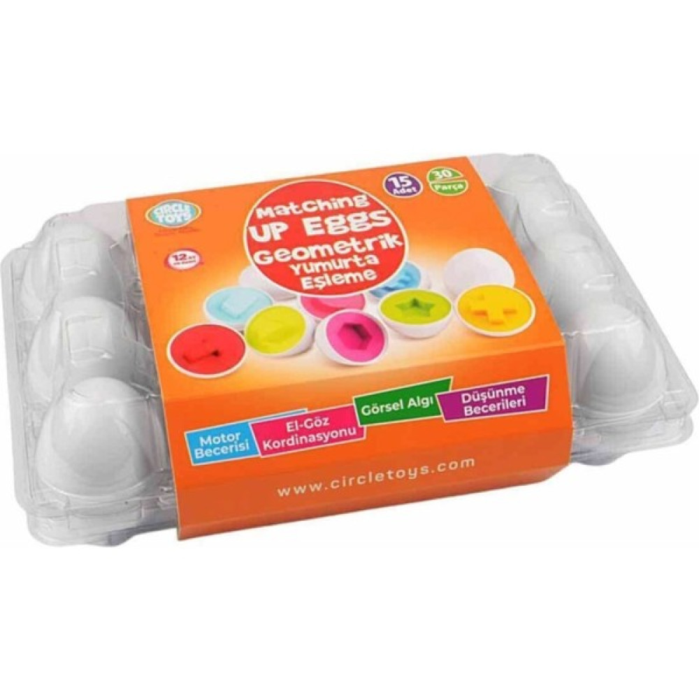 Play Circle Circle Toys Geometrik Yumurta Eşleme Oyunu 15'li - Renkli Eğitici Oyuncak Fiyatı