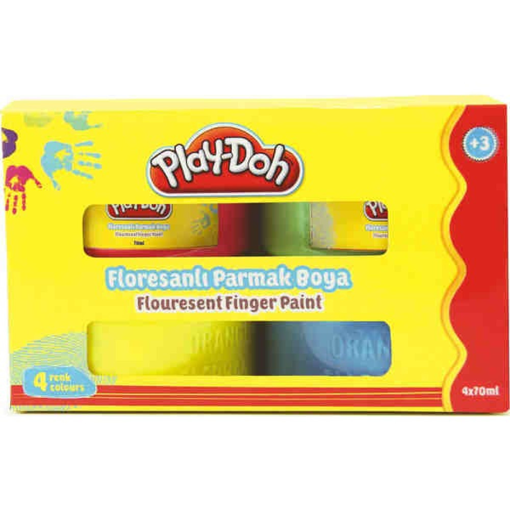 Play-Doh 4 Renk Fosforlu Parmak Boya Oto Boyaları Fiyatı