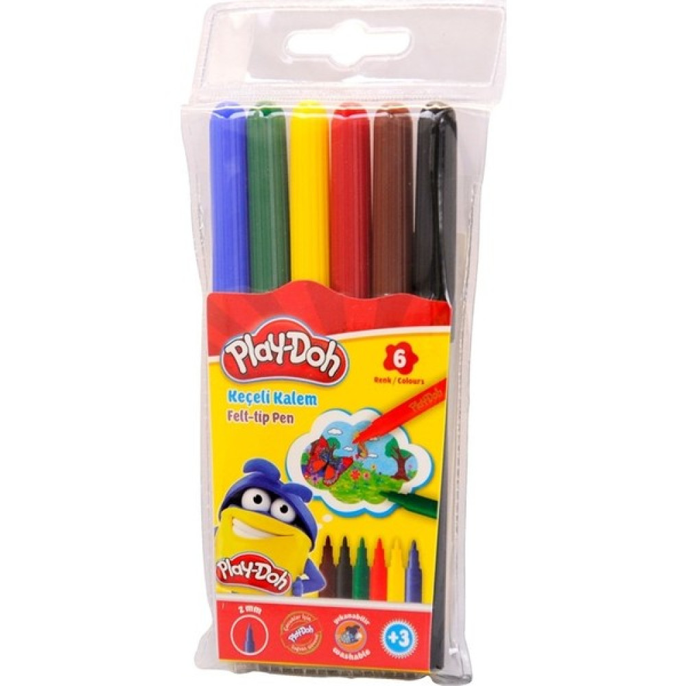 Play-Doh Keçeli Kalem 2 mm 6 Renk Pvc Oto Boyaları Fiyatı