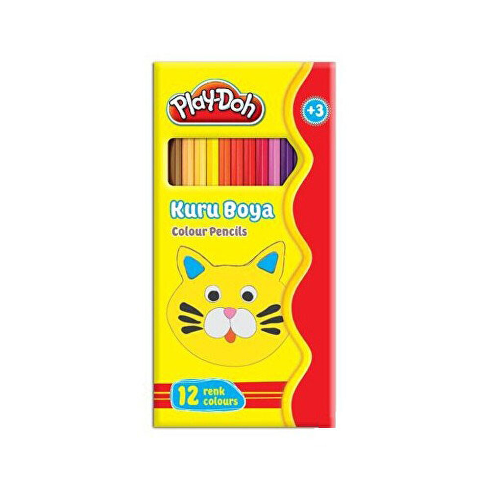 Play-Doh Kuruboya 12 Renk Tam Boy Kuru Boya Kalemi Fiyatı