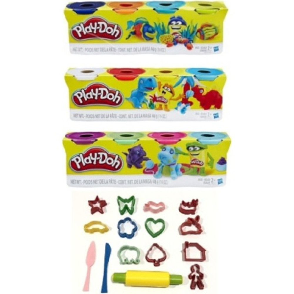 Play-Doh Play Doh 12 Renk Oyun Hamuru ve 15 Parça Kalıp Seti - Renkli Oyun Hamuru & Kil Fiyatı