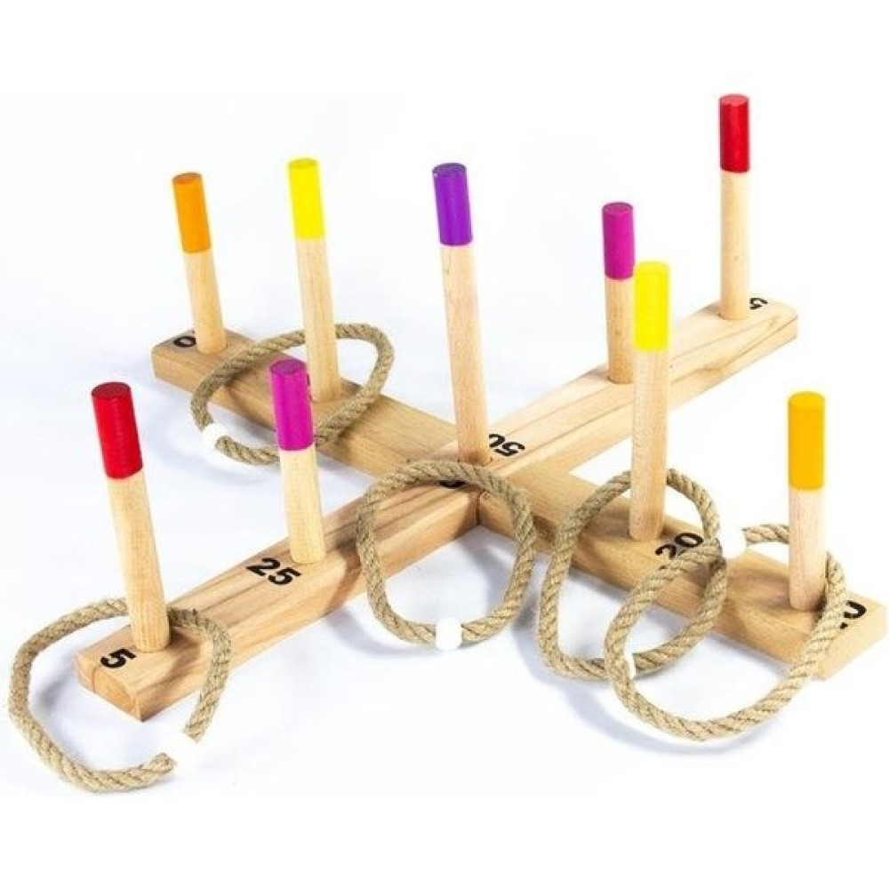 Play Wood Ahşap Halka Atma Oyunu 16PARÇA 6renk EĞITICI,SAĞLIKLI,EĞLENCELI-ONY-352 - Kırmızı Bebek Oyuncakları Fiyatı