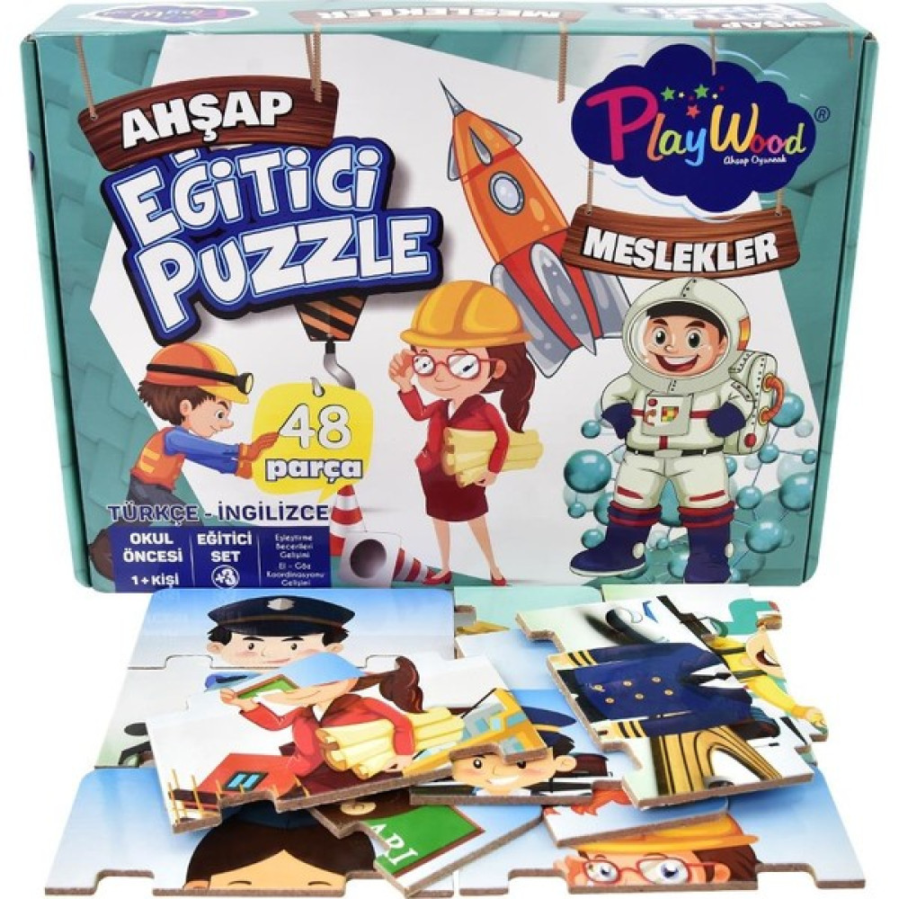 Play Wood Ahşap Puzzle Eğitici Geliştirici Oyuncak Ahşap Puzzle Meslekler Ahşap Yapboz Meslekler Bebek Oyuncakları Fiyatı