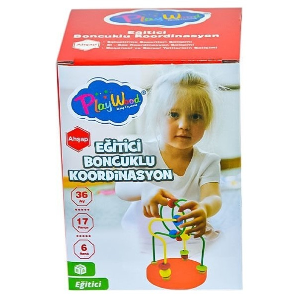 Play Wood ONY-394 Ahşap Kutuda Mini Boncuklu Koordinasyon - Onyıl Oyuncak Bebek Oyuncakları Fiyatı