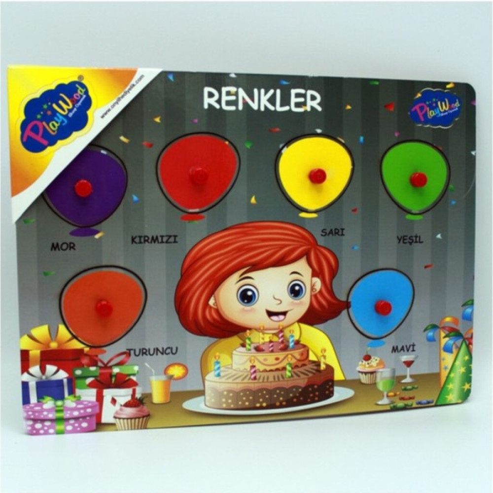 Play Wood Onyıl Oyuncak 5760068 Ahşap Tutmalı Puzzle-Renkler Pastacı Kız Eğitici Oyuncak Fiyatı
