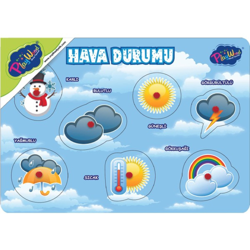 Play Wood Onyıl Oyuncak 5760112 Ahşap Tutmalı Puzzle-Hava Durumu Eğitici Oyuncak Fiyatı
