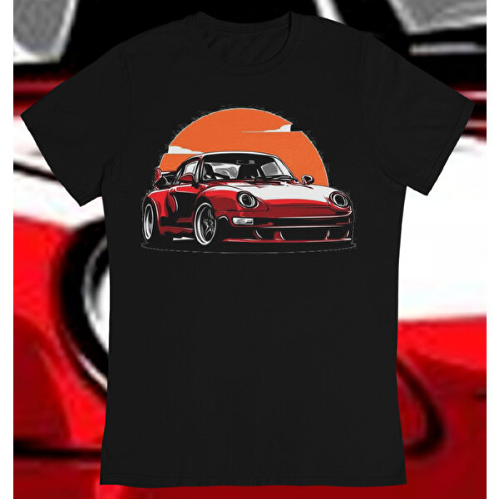 Playbackmoda Owersize Porsche 911 Tasarım Baskılı Tişört Erkek T-shirt Fiyatı