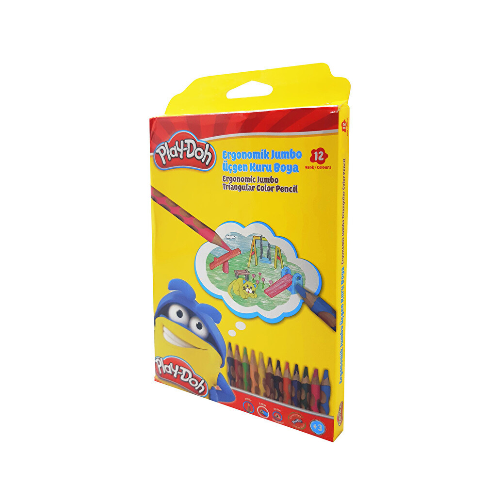 Playdoh Oluklu Jumbo Kuruboya 12Li Kuru Boya Kalemi Fiyatı