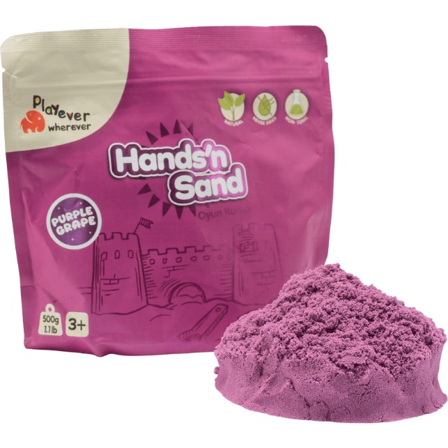 Playever Hands'n Sand Doğal Oyun Kumu 500gr - Mor Oyun Hamuru & Kil Fiyatı