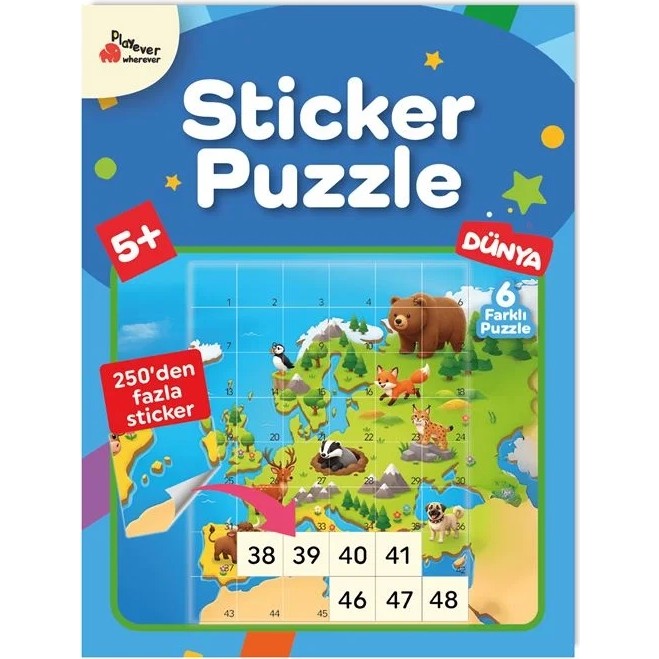 Playever Sticker Puzzle - Dünya - Çıkartmalı Yapboz Etkinlik Kitabı Anne Bebek Oyuncak Fiyatı