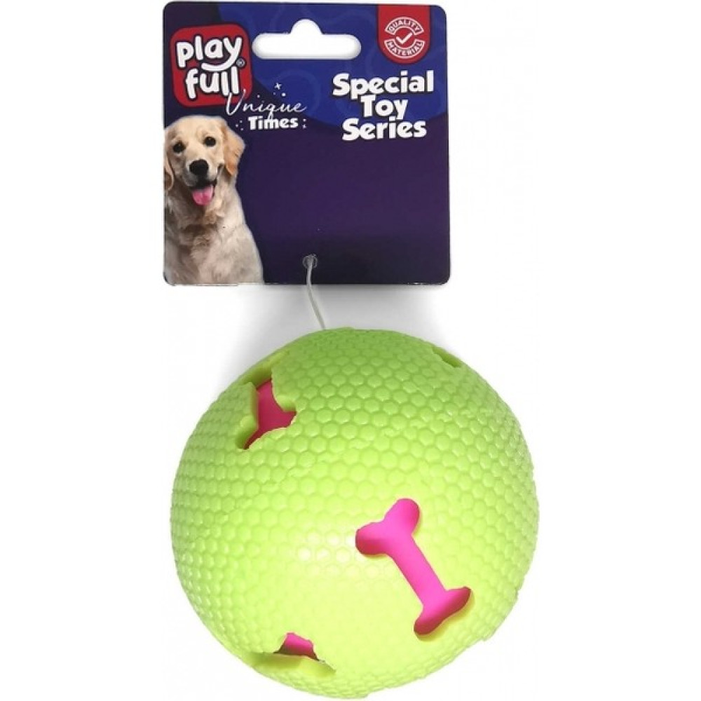 Playfull Öten Kemik Desenli Plastik Top Köpek Oyuncağı 7,5 Cm Evcil Hayvan Ürünleri Fiyatı