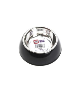 Playfull  Siyah plastik Çerçeve Içinde Çelik Mama ve Su Kabı Kauçuk Tabanlı X-Small PFMK-4133 Evcil Hayvan Ürünleri Fiyatı
