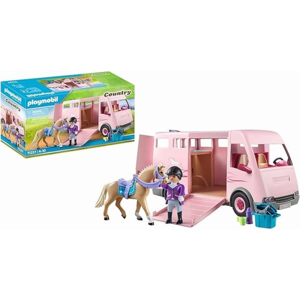 Playmobil 71237 Country At Taşıma Aracı, Midilli Çiftliği, At Oyuncakları, Eğlenceli, Yaratıcı Rol - Araba Diğer Fiyatı