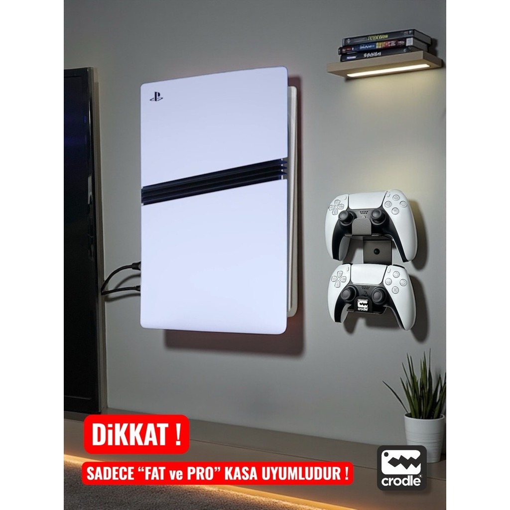 Playstation 5 Pro Duvar Standı ve Joystick Duvar Standı Gaming Aksesuar - Siyah Diğer Fiyatı
