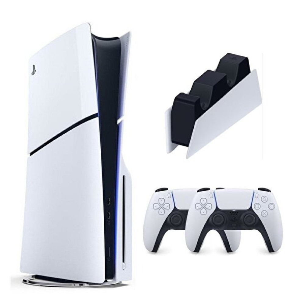 Playstation 5 Slim CD 3 TB (1 Tb+2 TB) - 2. DualSense - Şarj İstasyonu Ps5 Oyun Konsolu (İthalatçı Garantili) Playstation Oyun Konsolu Fiyatı