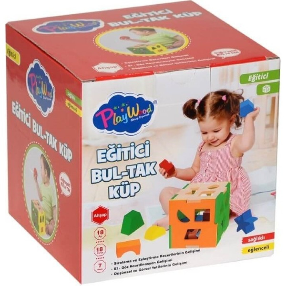 PlayWood Eğitici Bul Tak Küpler 355 Bebek Oyuncakları Fiyatı