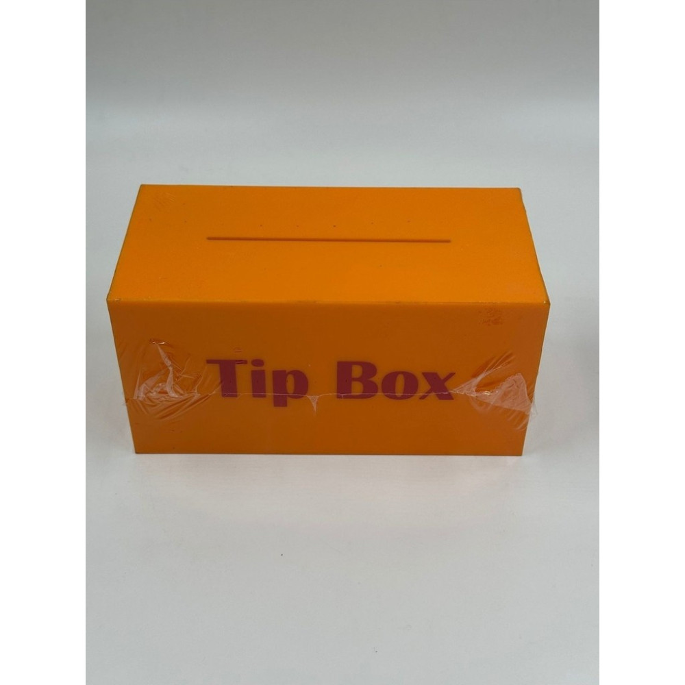 Pleksi Marketi Turuncu Pleksi Tip Box Bahşiş Kutusu Kumbara Fiyatı