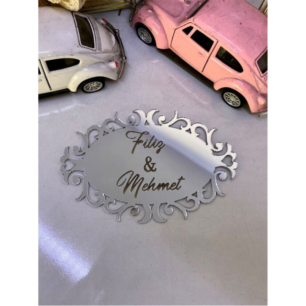 Pleksi Store Kişiye Özel Isimli Pleksi Kapı Süsü Hediyelik Kapı Isimliği 30X20 cm - Gümüş Bebek Kapı Süsü Fiyatı