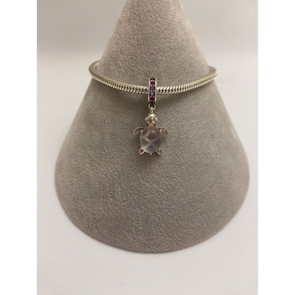 Plenty Jewellery Murano Camı Pembe Deniz Kaplumbağası Charm Saat ve Bileklik Aksesuarı Fiyatı