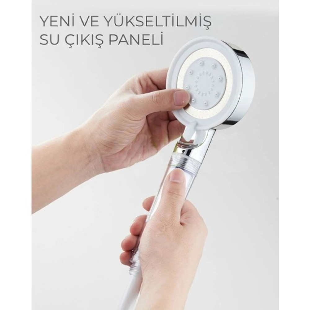 Plodna House Beyaz 5 Fonksiyonlu Su Tasarruflu Filtreli Turbo Jet Duş Başlığı Duş Başlığı Fiyatı