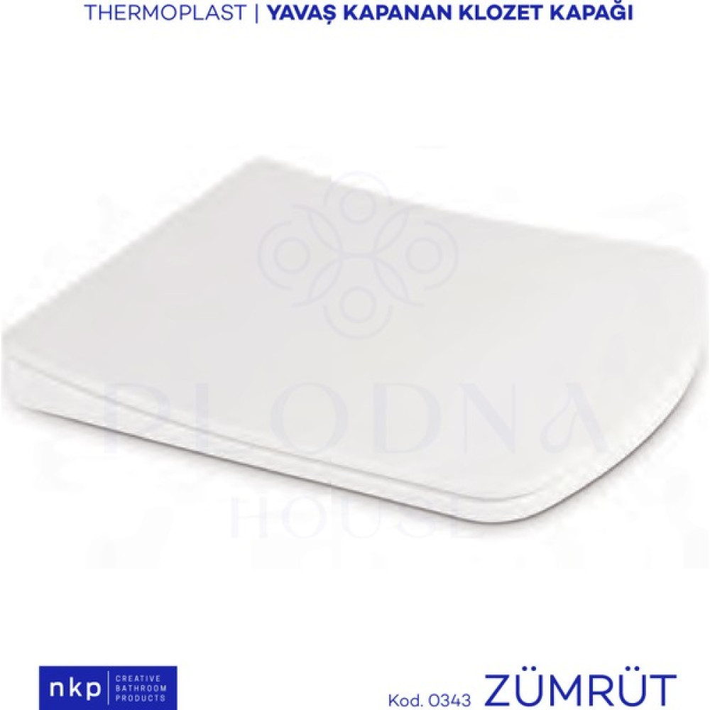 Plodna House Zümrüt Kare Yavaş Kapanan Klozet Kapağı - Beyaz Klozet Kapağı Fiyatı