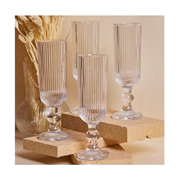 PLT Design 6 Adet Kristal Ayaklı Kahve Yanı Su ve Meşrubat Bardağı Sunum Bardağı - Şeffaf - 195 ml Diğer Fiyatı