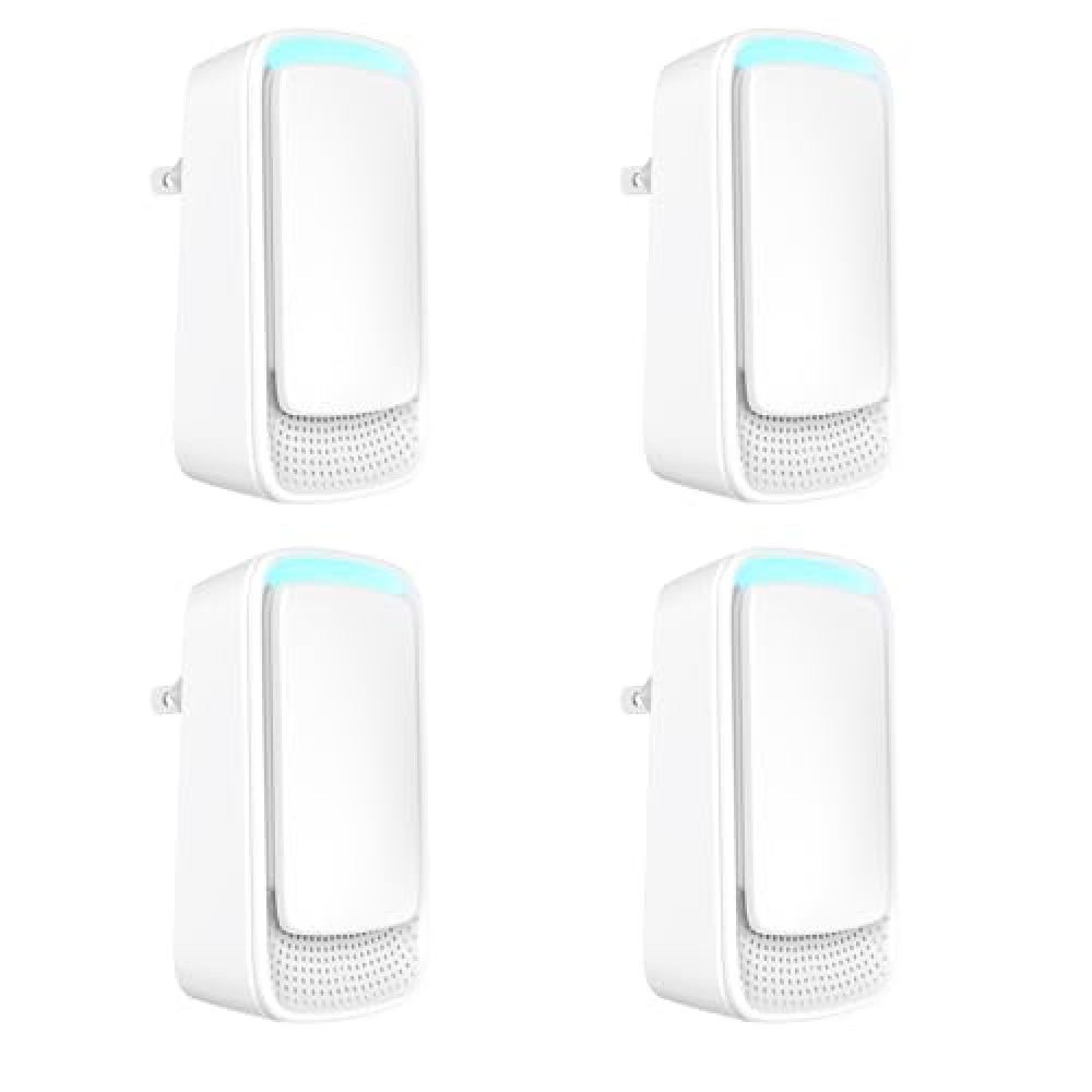 Plug In Air Ionizers - Negative Ion Technology Air Purifier - Quiet Operation Air Freshener for Home, Bedroom, Office, Garage Room - Portable Air Purifiers Odor,Pets Smell - Air Cleaner White (4 Pack）