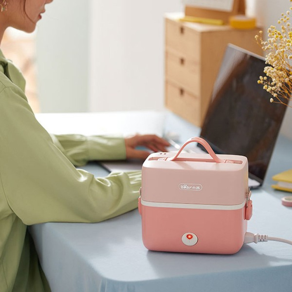 Plug-In Elektrikli Isıtma ile Taşınabilir Elektrikli Yemek Kabı - Pembe Saklama Kapları Fiyatı