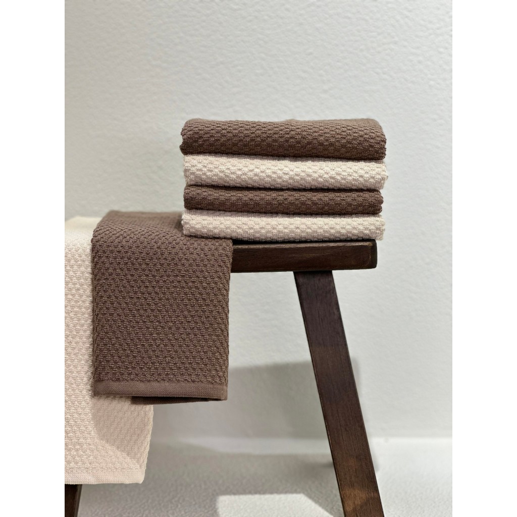 Plumehome 4'lü El Havlu Seti - 30X50 cm | Çeyizlik, Misafir, Mutfak, Banyo Için Hediye Havlu - Kahve - 30 x 50 cm Diğer Fiyatı